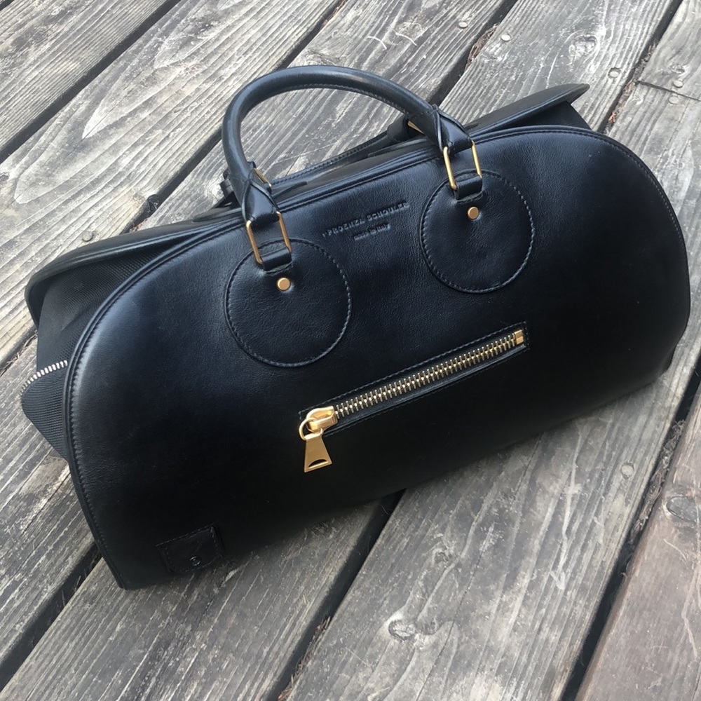 Proenza Schouler Kiri Black Leather Doctor’s Bag